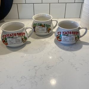 Vintage Tomato and Onion Soup cup/bowls